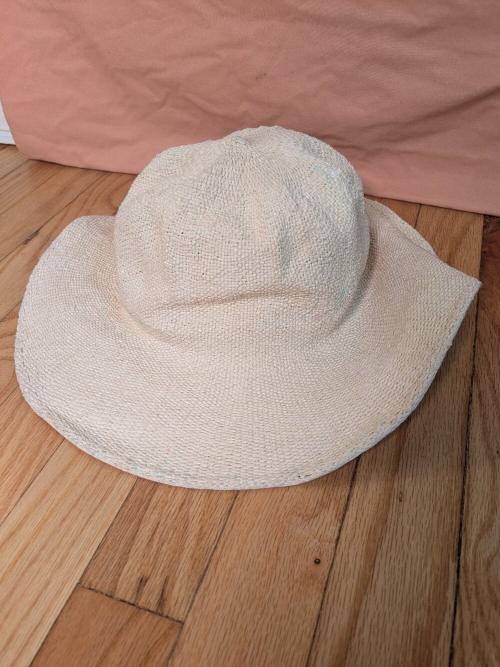 vintage karfil hats paper sun hat hand woven ladies size 57 vacation resort